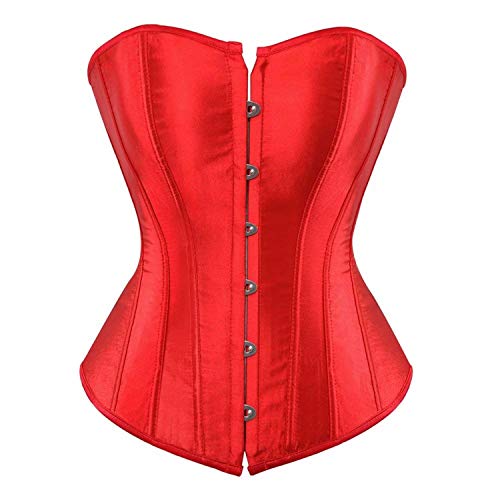 Josamogre Korsett Damen Top Korsage Vollbrust Sexy Vintage Gothic Rot S von Josamogre