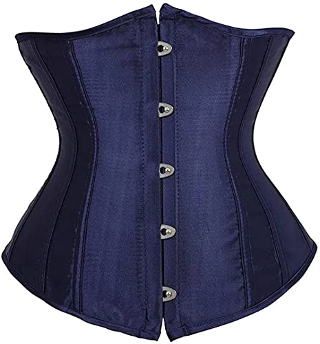 Josamogre Korsett Unterbrust Damen Corset Corsage Top Gothic Burlesque Sexy Blau S von Josamogre