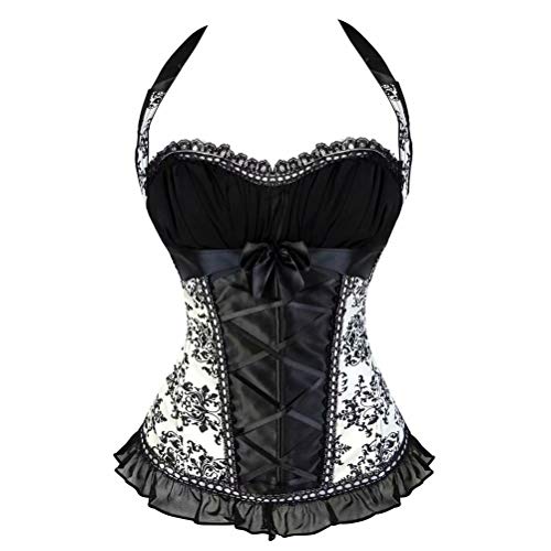 Josamogre korsette corsagen burlesque vollbrust zum schnüren schnüren damen sexy Bustier mit trägern Schwarz 2xl von Josamogre