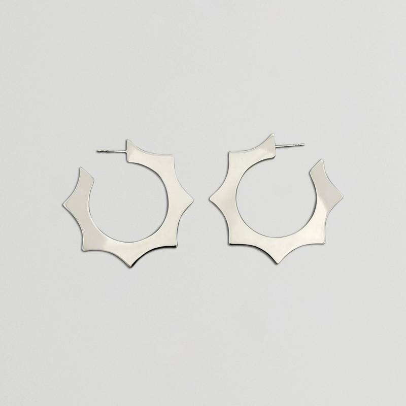 Sonnen Silberne Creolen, Gewagte Elegante Moderne Ohrringe, Minimale Robuste Offene Handgemacht in Deutschland Sonnen Silberne Creolen, Gewagte Elegante Moderne Ohrringe, Minimale Robuste Offene Handgemacht in Deutschland von JoseAngladaJewelry