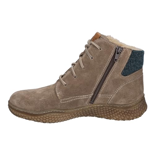 Josef Seibel Damen Schnürstiefeletten Amelie 09,Weite G (Normal),Wechselfußbett,Winterschuhe,warm,gefüttert,Boots,Beige (Taupe-Kombi),38 EU von Josef Seibel