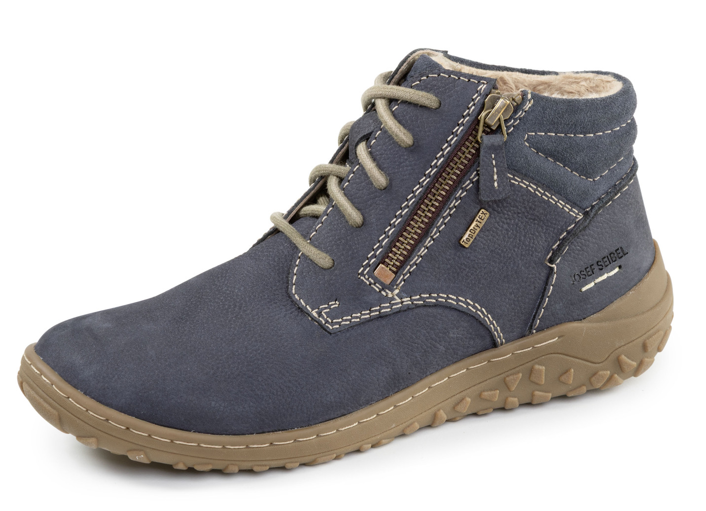 Josef Seibel, gefütterte Damen-Boots, Winterschuhe, Weite G, mit herausnehmbarem Fußbett, Marine, Größe 41 von Josef Seibel