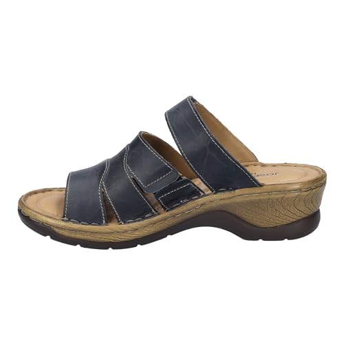 Josef Seibel Damen Pantoletten Catalonia 49,Weite G (Normal),Mules,Gartenschuhe,Sommerschuhe,sommerclogs,Sandalen,Women's,blau,37 EU / 4 UK von Josef Seibel