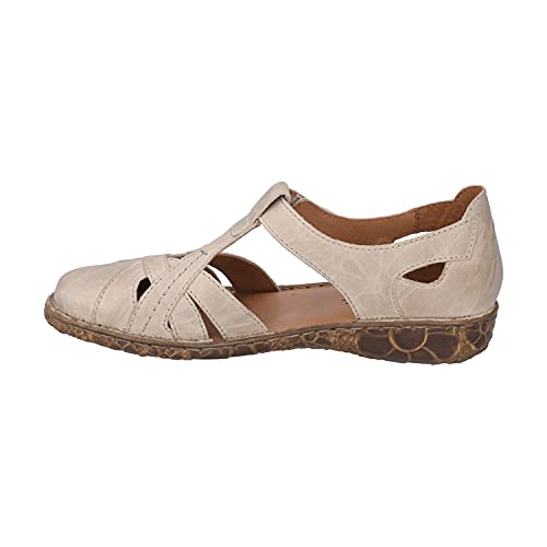 Josef Seibel Damen Riemchensandalen Rosalie 29,Weite G (Normal),bequem,flach,sommerschuhe,freizeitschuhe,offene schuhe,creme,44 EU von Josef Seibel