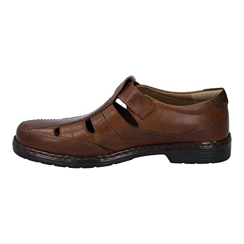 Josef Seibel Herren Kletthalbschuhe Alastair 08,Weite K (Extra weit),Wechselfußbett,Freizeitschuhe,Klettverschluss,Braun (Cognac),44 EU von Josef Seibel