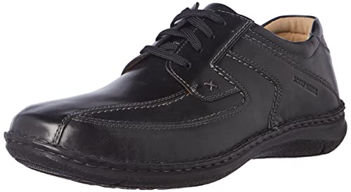 Josef Seibel Anvers 08 Herren Derby Schnürhalbschuhe Komfort Halbschuhe aus Echtleder,Schwarz (600 schwarz) ,42 EU von Josef Seibel