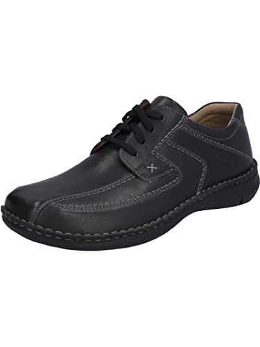 Josef Seibel Anvers 08 Herren Derby Schnürhalbschuhe Komfort Halbschuhe aus Echtleder,Schwarz (600 schwarz) ,50 EU von Josef Seibel