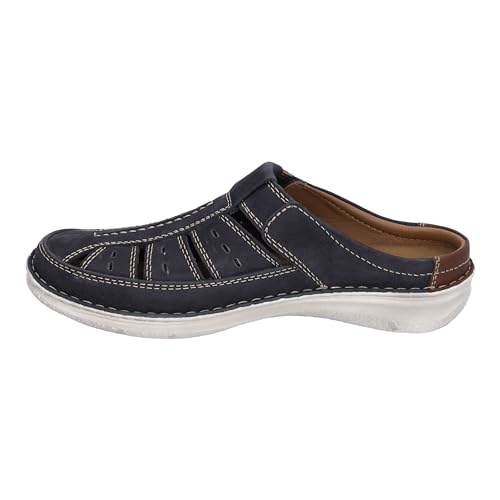 Josef Seibel Herren Slipper Anvers 76,Weite K (Extra weit),Wechselfußbett,Schlupfschuhe,schluepfschuhe,Loafer,Indigo-Kombi,47 EU von Josef Seibel