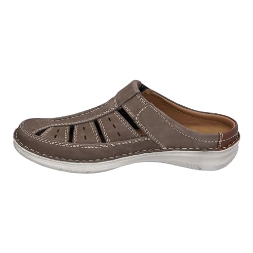 Josef Seibel Herren Slipper Anvers 76,Weite K (Extra weit),Wechselfußbett,Mokassins,Halbschuhe,Schlupfschuhe,Loafer,grau-Kombi,43 EU von Josef Seibel