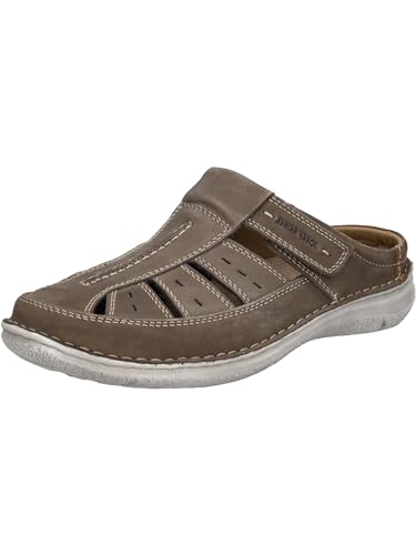 Josef Seibel Herren Slipper Anvers 76,Weite K (Extra weit),Wechselfußbett,offener einschlupf,Mokassins,Halbschuhe,grau-Kombi,45 EU von Josef Seibel