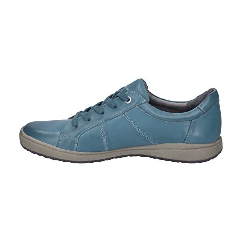 Josef Seibel Damen Low-Top Sneaker Caren 42,Weite G (Normal),Wechselfußbett,schnürschuhe,Halbschuhe,straßenschuhe,Blau (Azur),37 EU von Josef Seibel