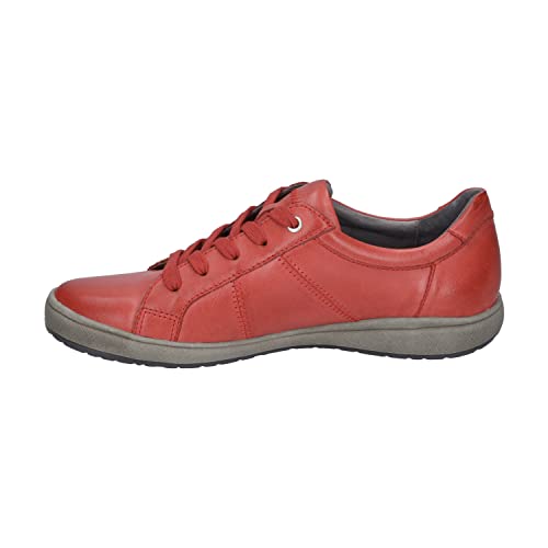 Josef Seibel Damen Low-Top Sneaker Caren 42,Weite G (Normal),Wechselfußbett,Freizeitschuhe,Turnschuhe,Laufschuhe,schnürer,rot,38 EU von Josef Seibel