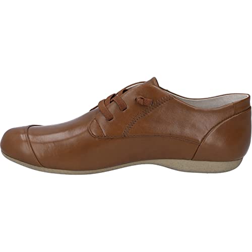 Josef Seibel Damen Bequemschuhe Fiona 01, Frauen Schnürschuhe,Weite G (Normal),Strassenschuhe,Schnuerung,lace-up Shoes,Braun (Cognac),41 EU von Josef Seibel