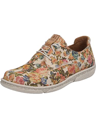 Josef Seibel Damen Bequemschuhe Neele 60,Weite G (Normal),Wechselfußbett,Schnuerschuhe,Schnuerer,straßenschuhe,Beige (Creme-Multi),41 EU von Josef Seibel