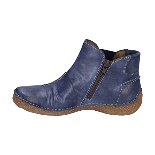 Josef Seibel Damen Chelsea Boots Fergey 63,Weite G (Normal),Wechselfußbett,Bootee,Booties,halbstiefel,Kurzstiefel,Blau (Ocean),36 EU von Josef Seibel