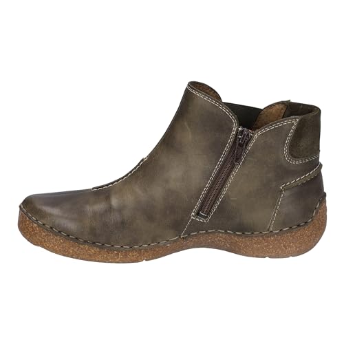 Josef Seibel Damen Chelsea Boots Fergey 63,Weite G (Normal),Wechselfußbett,Bootee,Booties,halbstiefel,Kurzstiefel,Grün (moos),38 EU von Josef Seibel