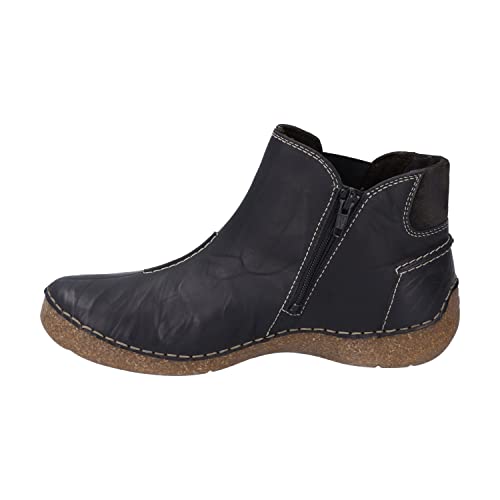 Josef Seibel Damen Chelsea Boots Fergey 63,Weite G (Normal),Wechselfußbett,Kurzstiefel,uebergangsschuhe,schwarz,43 EU von Josef Seibel