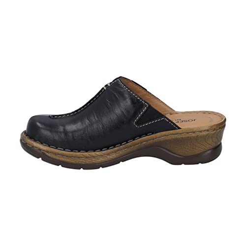 Josef Seibel Damen Clogs Catalonia 54, Frauen Slipper,Weite G (Normal),Plateau-Sohle,Schlupfschuhe,schluepfschuhe,Slides,schwarz,39 EU von Josef Seibel