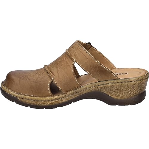 Josef Seibel Damen Clogs Catalonia 84, Frauen Slipper,Weite G (Normal),Plateau-Sohle,Schlupfschuhe,schluepfschuhe,Slides,Camel,39 EU von Josef Seibel