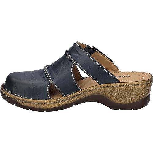 Josef Seibel Damen Clogs Catalonia 84, Frauen Slipper,Weite G (Normal),sommerclogs,Pantoletten,Slip on,Freizeitschuhe,dunkelblau,40 EU von Josef Seibel