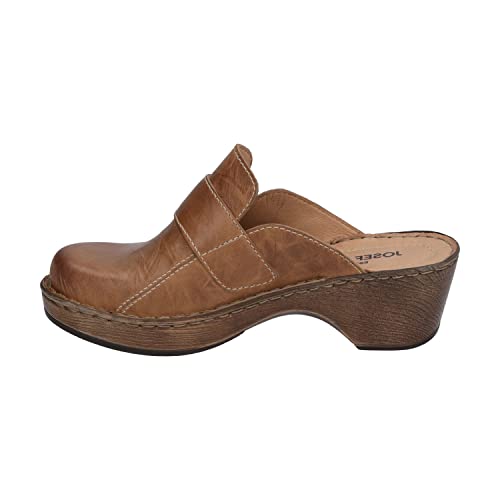 Josef Seibel Damen Clogs Lily 10, Frauen Slipper,Weite G (Normal),schluepfschuhe,Slides,Slip-ons,Backless Slipper,Braun (Camel),40 EU von Josef Seibel