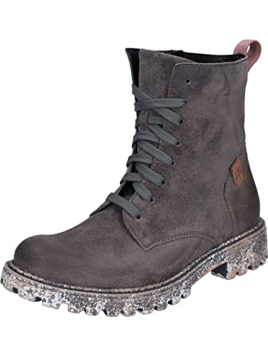 Josef Seibel Damen Combat Boots Marta 02,Weite G (Normal),Wechselfußbett,Bootee,Booties,halbstiefel,Kurzstiefel,Grau (Asphalt-Kombi),39 EU von Josef Seibel