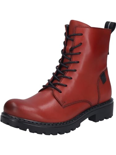 Josef Seibel Damen Combat Boots Marta 02,Weite G (Normal),Wechselfußbett,Kurzstiefel,uebergangsschuhe,uebergangsstiefel,rot,38 EU von Josef Seibel