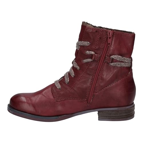 Josef Seibel Damen Schnürstiefeletten Sanja 18,Weite G (Normal),Wechselfußbett,uebergangsschuhe,uebergangsstiefel,Rot (Bordeaux),39 EU von Josef Seibel