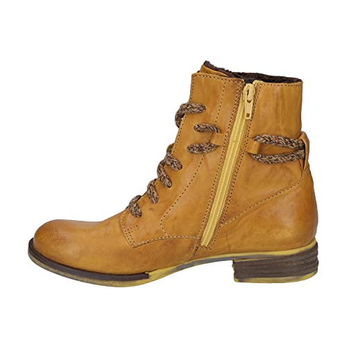 Josef Seibel Damen Schnürstiefeletten Sanja 18,Weite G (Normal),Wechselfußbett,uebergangsschuhe,uebergangsstiefel,Boots,Gelb (Safran),43 EU von Josef Seibel