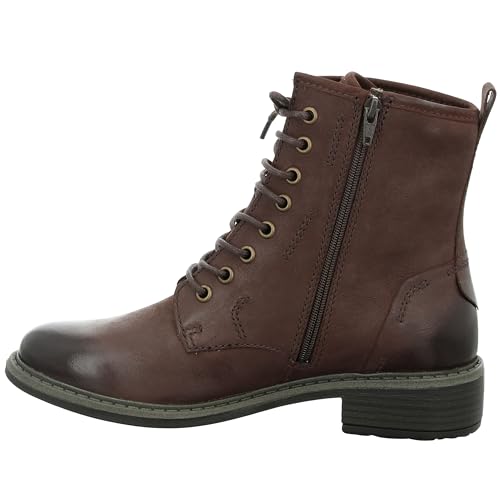 Josef Seibel Damen Combat Boots Selena 06,Weite G (Normal),Wechselfußbett,uebergangsstiefel,schnürstiefel,Stiefel,Bootee,Braun (Moro),38 EU von Josef Seibel