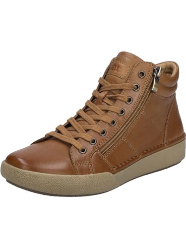Josef Seibel Damen High-Top Sneaker Claire 11,Weite G (Normal),Wechselfußbett,Freizeitschuhe,Laufschuhe,schnürschuhe,Camel,41 EU von Josef Seibel