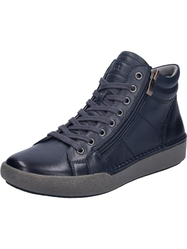 Josef Seibel Damen High-Top Sneaker Claire 11,Weite G (Normal),Wechselfußbett,Freizeitschuhe,Laufschuhe,schnürschuhe,Indigo,38 EU von Josef Seibel