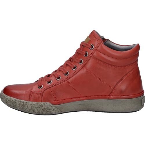 Josef Seibel Damen High-Top Sneaker Claire 11,Weite G (Normal),Wechselfußbett,schnürstiefeletten,mid Cut,Halbschuhe,rot,41 EU von Josef Seibel