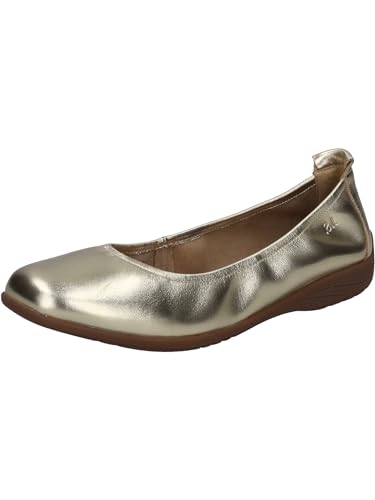 Josef Seibel Damen Klassische Ballerinas Fenja 01,Weite G (Normal),Ballerina-Schuhe,Ballett-Schuhe,Ballet-Flats,flach,Gold,40 EU von Josef Seibel