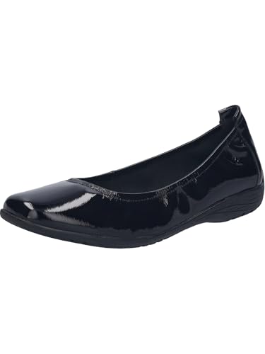 Josef Seibel Damen Klassische Ballerinas Fenja 01,Weite G (Normal),Freizeitschuhe,sportlich,Ballerinen,Pumps,Slipper,Black-Black / 791-105,37 EU von Josef Seibel