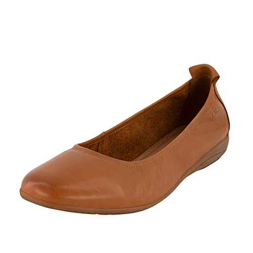 Josef Seibel Damen Klassische Ballerinas Fenja 01 | Normal (G) | Leder | Ausgehschuhe | Abendschuhe | Slides | Slip-ons | offener einstieg,Hellrot,39 EU von Josef Seibel