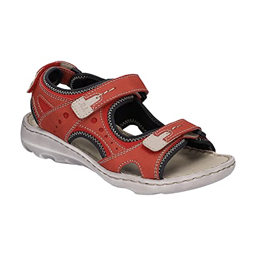 Josef Seibel Damen Klassische Sandalen Lene 02,Weite G (Normal),bequem,lady,ladies,women's,woman,sandaletten,Rot (rubin-kombi),40 EU / 6.5 UK von Josef Seibel
