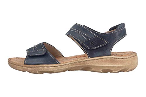 Josef Seibel Damen Klassische Sandalen Lene 05,Weite G (Normal),sommerschuhe,klettsandalen,bequem,weiblich,lady,ladies,Blau (dunkelblau),38 EU / 5 UK von Josef Seibel