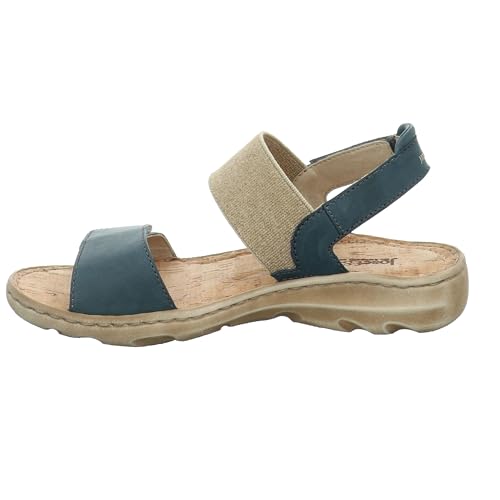 Josef Seibel Damen Klassische Sandalen Lene 06,Weite G (Normal),sommerschuhe,klettsandalen,bequem,weiblich,lady,ladies,Blau (azur-kombi),42 EU / 8 UK von Josef Seibel