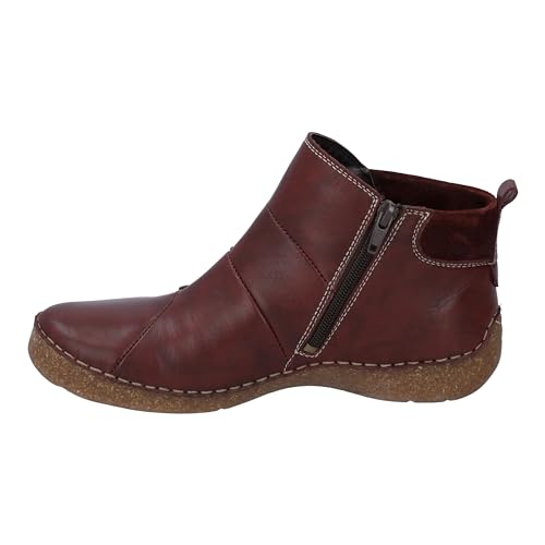 Josef Seibel Damen Klassische Stiefeletten Fergey 53,Weite G (Normal),Wechselfußbett,bootee,booties,halbstiefel,Rot (carmin),41 EU von Josef Seibel