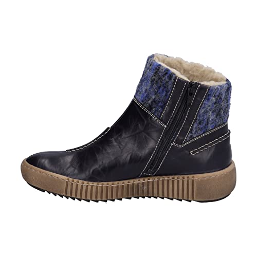 Josef Seibel Damen Klassische Stiefeletten Maren 22,Weite G (Normal),Wechselfußbett,booties,halbstiefel,kurzstiefel,Blau (ocean-kombi),42 EU von Josef Seibel