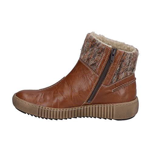 Josef Seibel Damen Klassische Stiefeletten Maren 22,Weite G (Normal),Wechselfußbett,kurzstiefel,uebergangsschuhe,Braun (brandy-kombi),39 EU von Josef Seibel