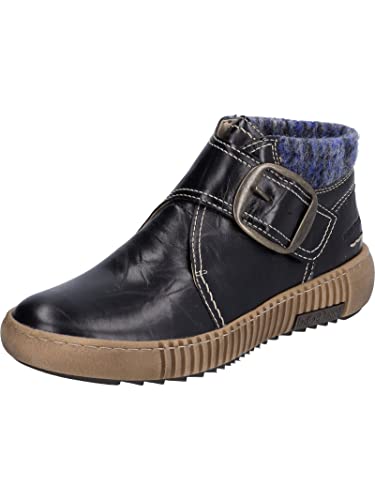 Josef Seibel Damen Klassische Stiefeletten Maren 25,Weite G (Normal),Wechselfußbett,uebergangsschuhe,schwarz-Kombi,40 EU von Josef Seibel