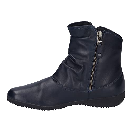 Josef Seibel Damen Klassische Stiefeletten Naly 24,Weite G (Normal),Kurzstiefel,uebergangsschuhe,uebergangsstiefel,gerafft,Blau (Ocean),36 EU von Josef Seibel