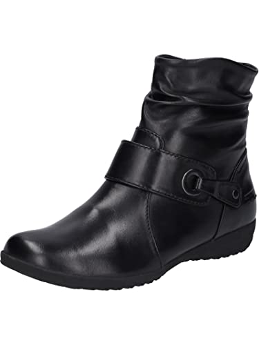 Josef Seibel Damen Klassische Stiefeletten Naly 65,Weite G (Normal),reißverschluss,gerafft,Stiefel,Bootee,Booties,schwarz,43 EU von Josef Seibel
