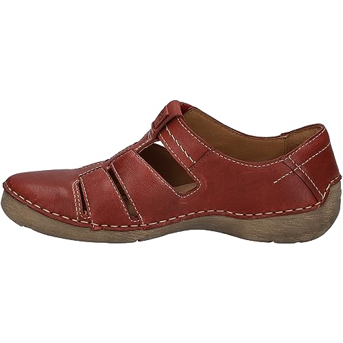 Josef Seibel Damen Kletthalbschuhe Fergey 59,Weite G (Normal),Wechselfußbett,Klettverschluss,Klettschuhe,Strassenschuhe,rot,42 EU von Josef Seibel