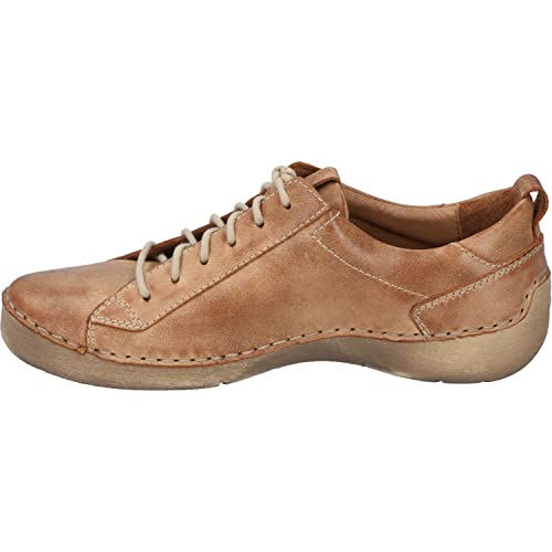 Josef Seibel Damen Low-Top Sneaker Fergey 56,Weite G (Normal),Wechselfußbett,schnürer,Halbschuhe,straßenschuhe,Braun (Cognac),37 EU von Josef Seibel