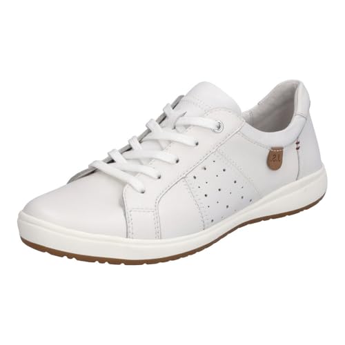 Josef Seibel Damen Low-Top Sneaker Caren 01,Weite G (Normal),Wechselfußbett,Freizeitschuhe,Laufschuhe,schnürschuhe,Weiss,38 EU von Josef Seibel