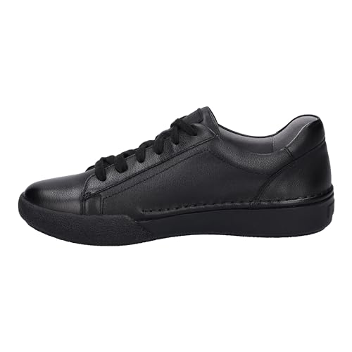 Josef Seibel Damen Low-Top Sneaker Claire 01,Weite G (Normal),Wechselfußbett,Turnschuhe,Laufschuhe,schnürschuhe,Schwarz (Black-Black),41 EU von Josef Seibel