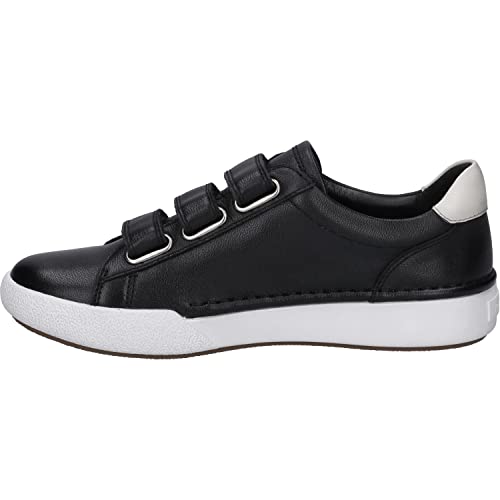 Josef Seibel Damen Low-Top Sneaker Claire 12,Weite G (Normal),Wechselfußbett,Turnschuhe,Laufschuhe,Klettschuhe,schwarz-Kombi,39 EU von Josef Seibel